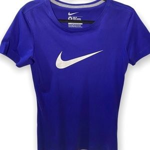 Nike Blue Short Sleeve Tee with White Logo